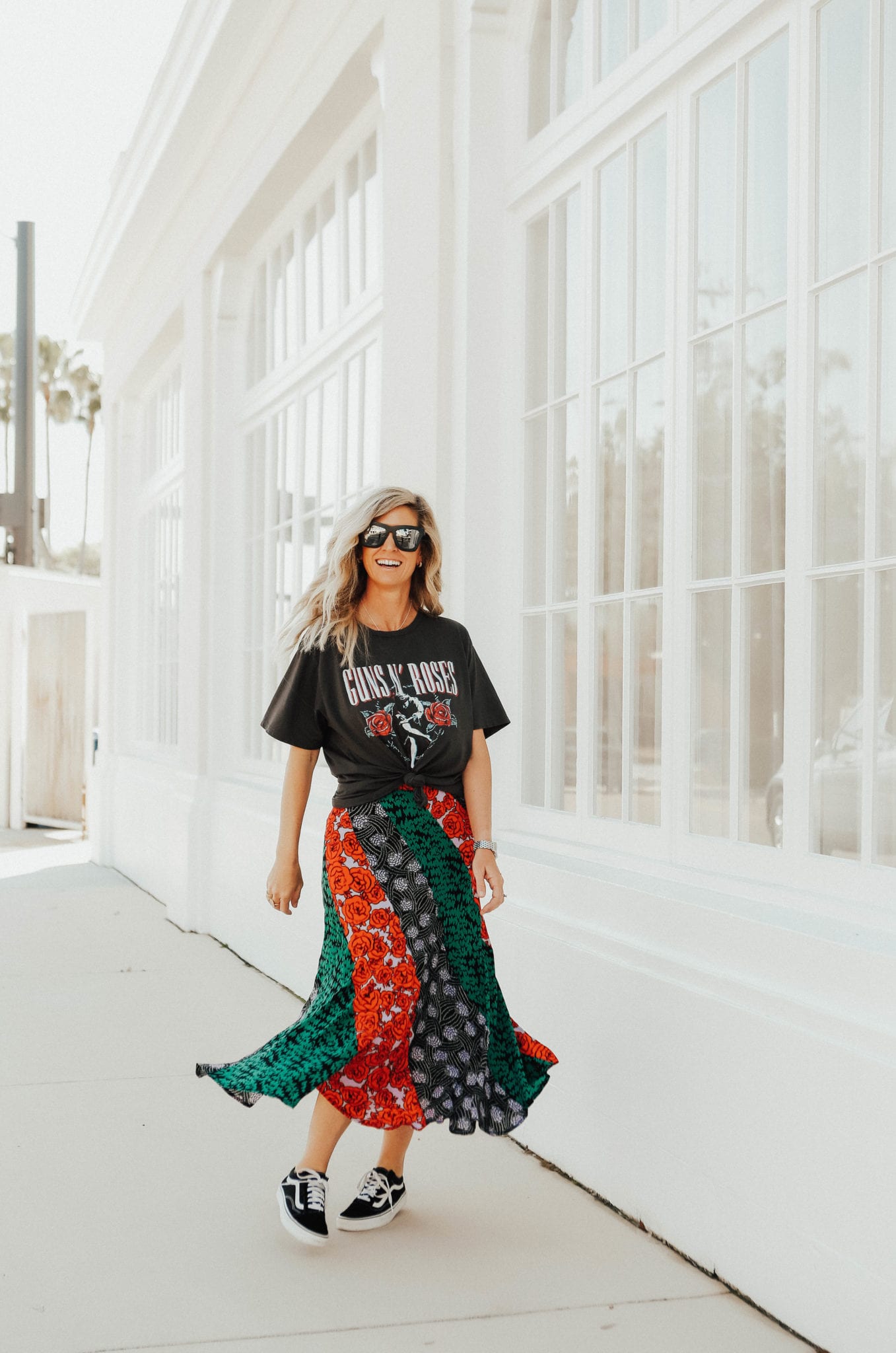 Gus N' Roses tee & maxi skirt