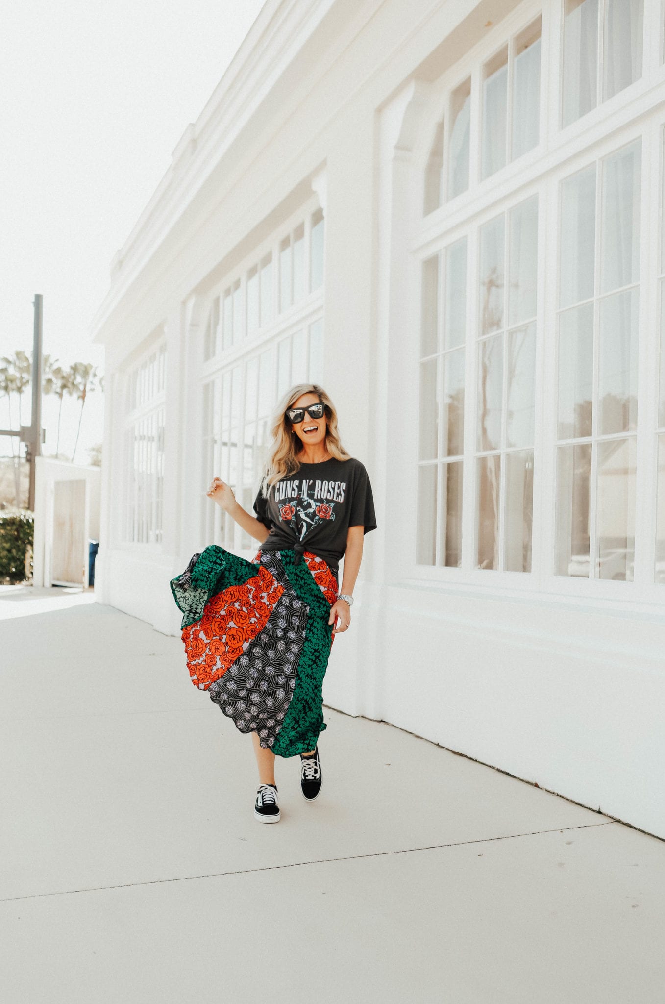 Gus N' Roses tee & maxi skirt